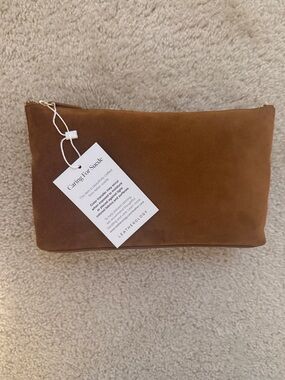Letherology Suede Brown Medium Pouch